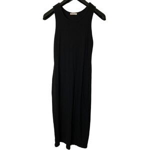 Marine Layer maxi dress ribbed black women's size medium